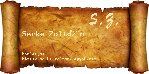 Serke Zoltán névjegykártya