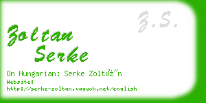 zoltan serke business card